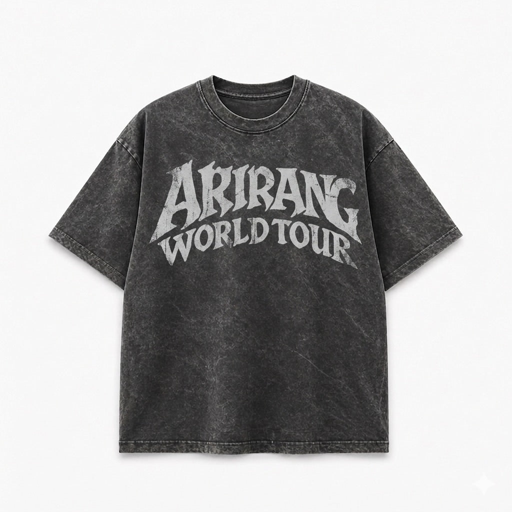 CAMISETA OVERSIZED K-SOUL - CINZA MARMORIZADO